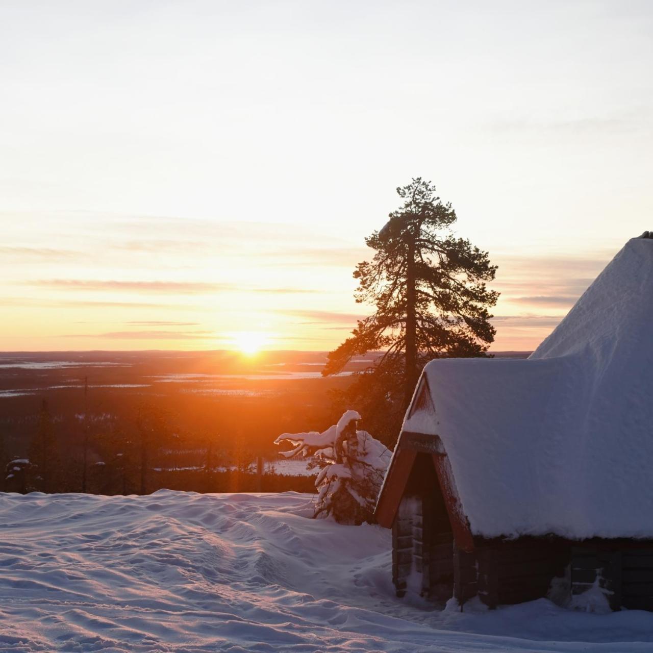 Classic Log Cabin Ski-In Ski-Out Levi Exteriér fotografie